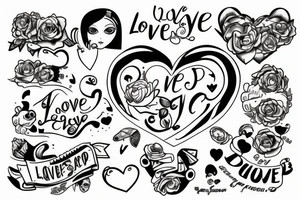 Couple love C tattoo idea