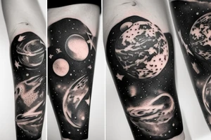 space theme tattoo idea