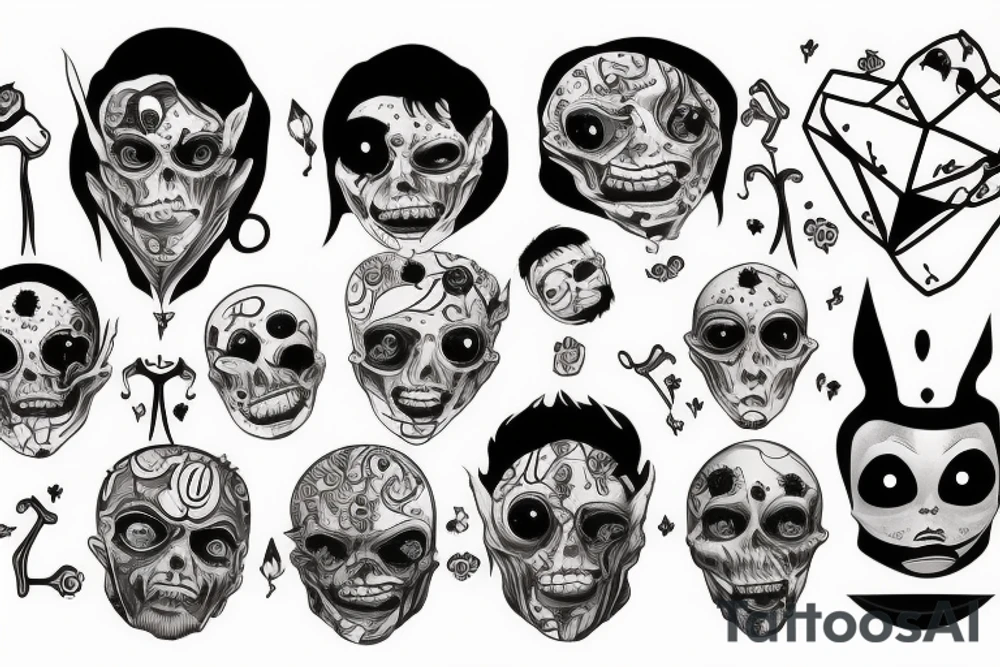 unique and creepy tattoo idea