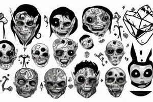 unique and creepy tattoo idea