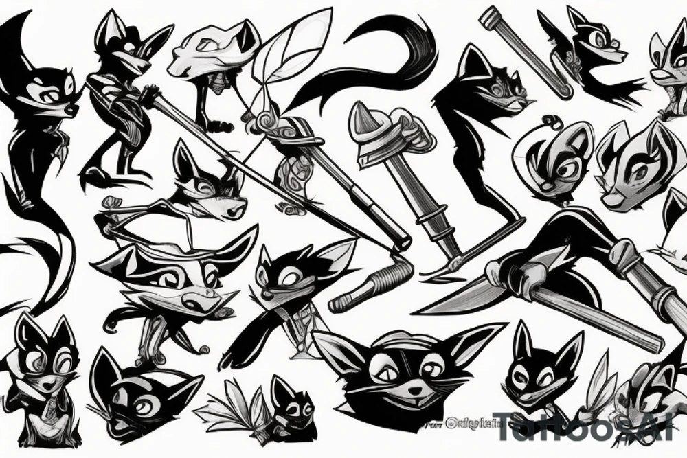 Sly Cooper's cane tattoo idea