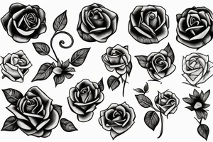 Women and rose tattoo idea