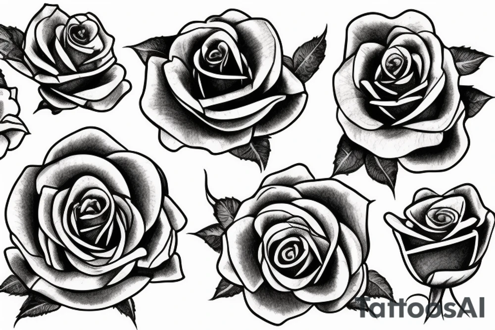 Women and rose tattoo idea