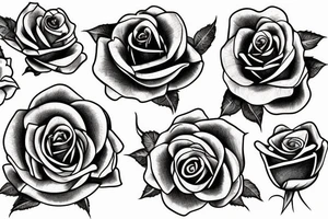 Women and rose tattoo idea