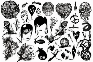 goth existentialism academia tattoo idea