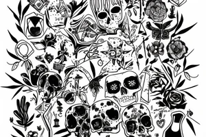 goth existentialism academia tattoo idea