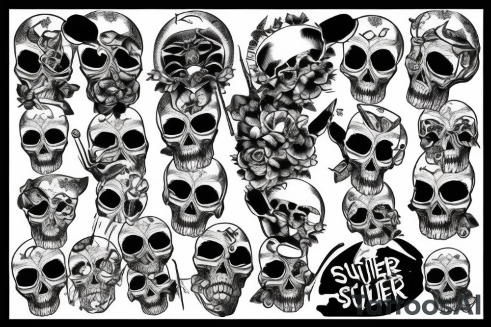 jupiter surface hiding skull tattoo idea