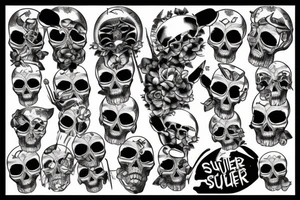 jupiter surface hiding skull tattoo idea