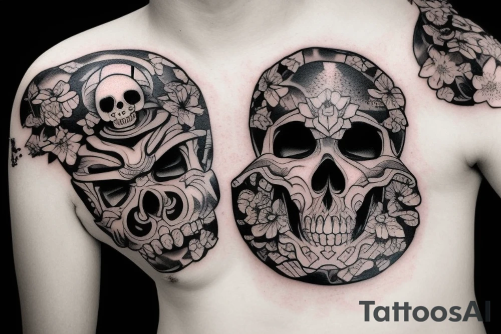 jupiter surface hiding skull tattoo idea