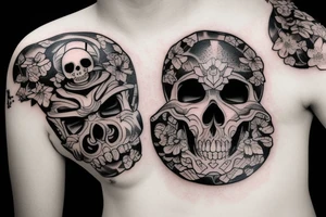 jupiter surface hiding skull tattoo idea