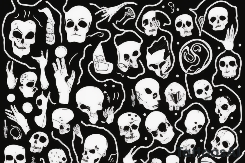 goth existentialism academia dark tattoo idea