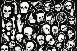 goth existentialism academia dark tattoo idea