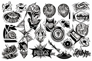 pages turned with the bridges burned tattoo idea