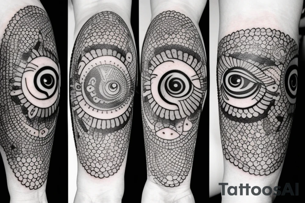 ying yang eye tattoo idea