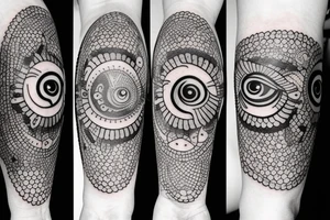 ying yang eye tattoo idea