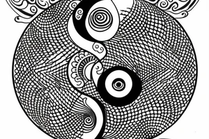 ying yang eye tattoo idea