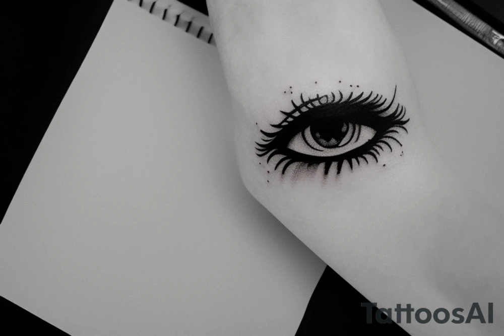 balance eye tattoo idea