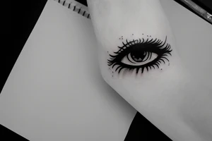 balance eye tattoo idea