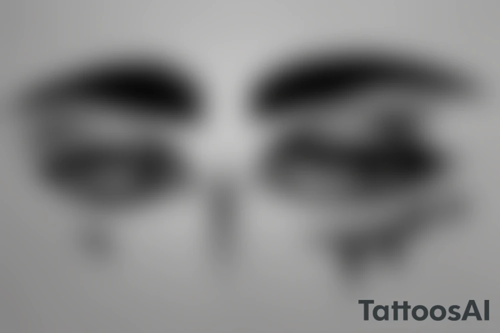 balance eye tattoo idea