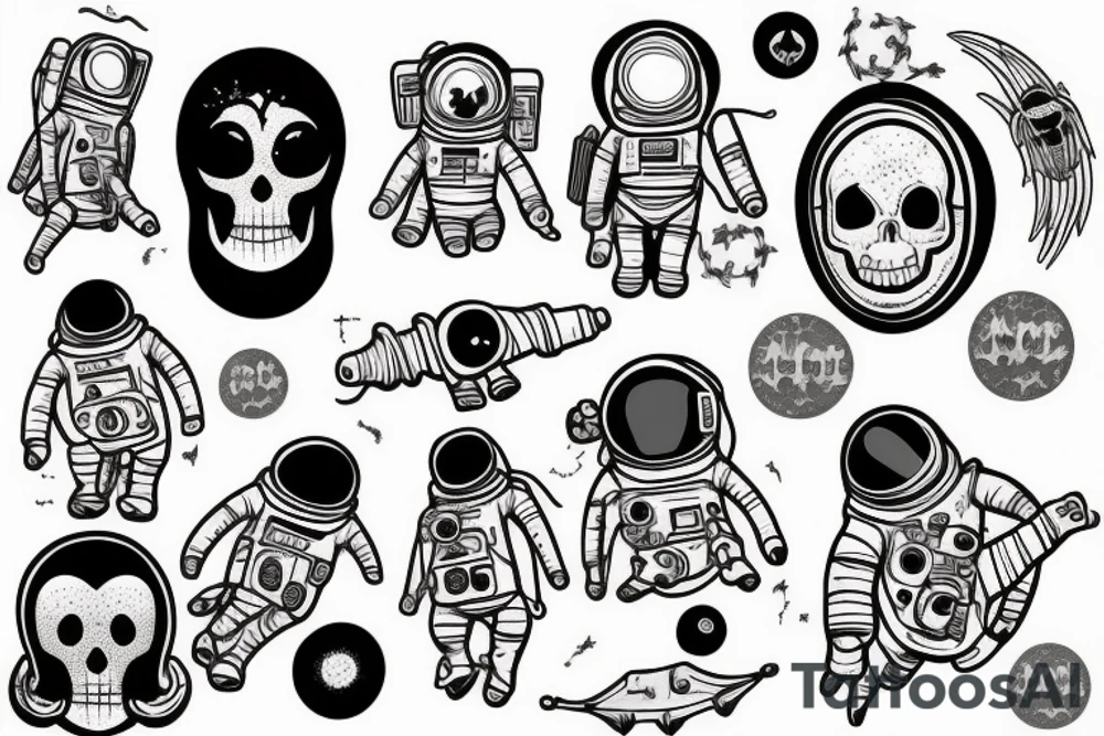 Memento mori with an astronaut tattoo idea