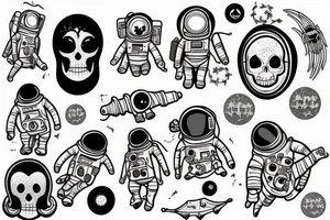 Memento mori with an astronaut tattoo idea