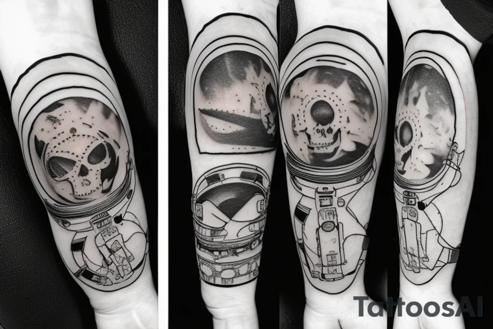 Memento mori with an astronaut tattoo idea