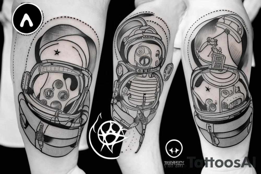Memento mori with an astronaut tattoo idea