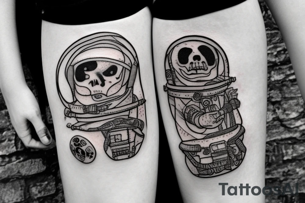 Memento mori with an astronaut tattoo idea