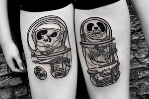 Memento mori with an astronaut tattoo idea