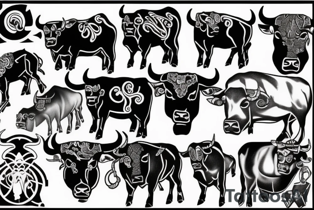 a bull tattoo idea