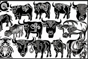 a bull tattoo idea