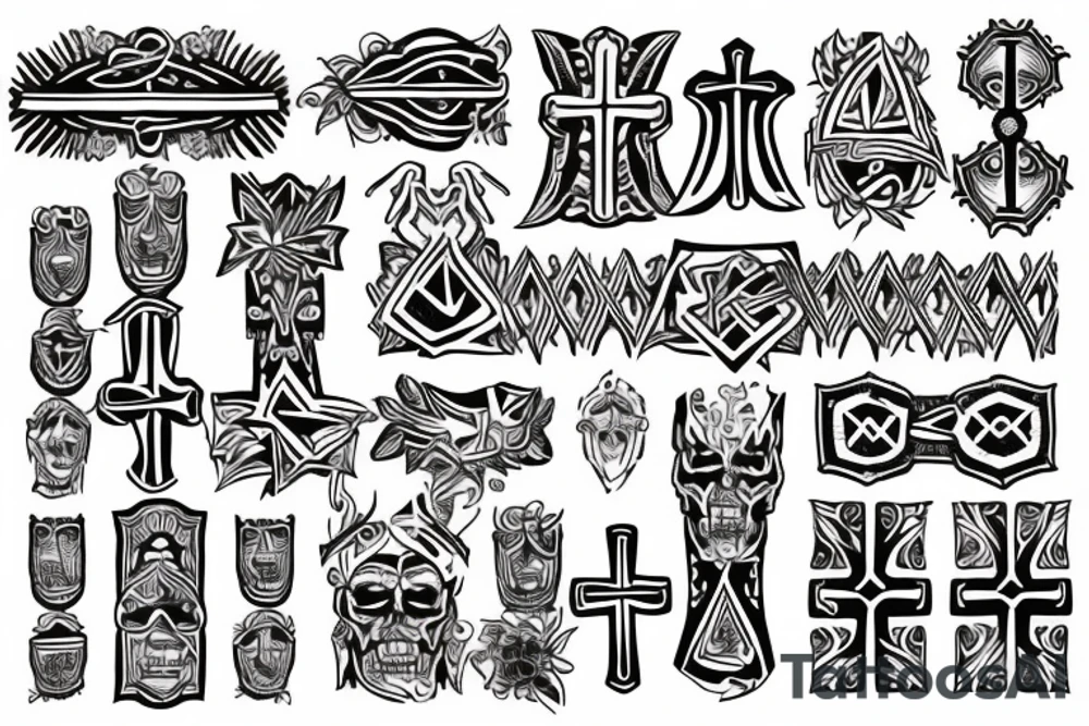 a tribal cross tattoo idea