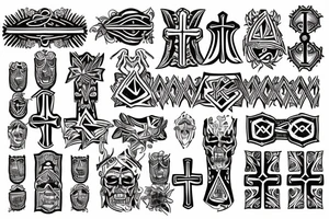 a tribal cross tattoo idea