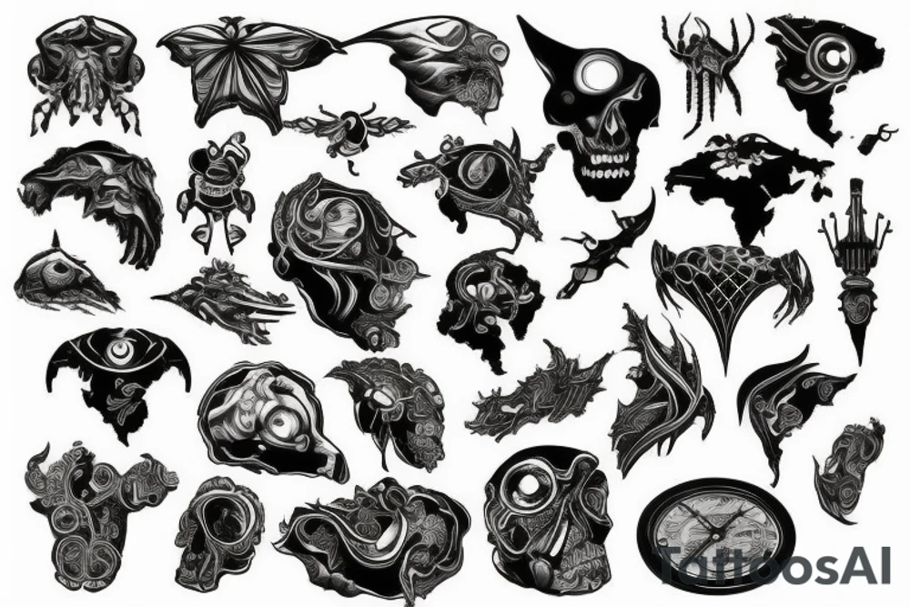 world map tattoo idea