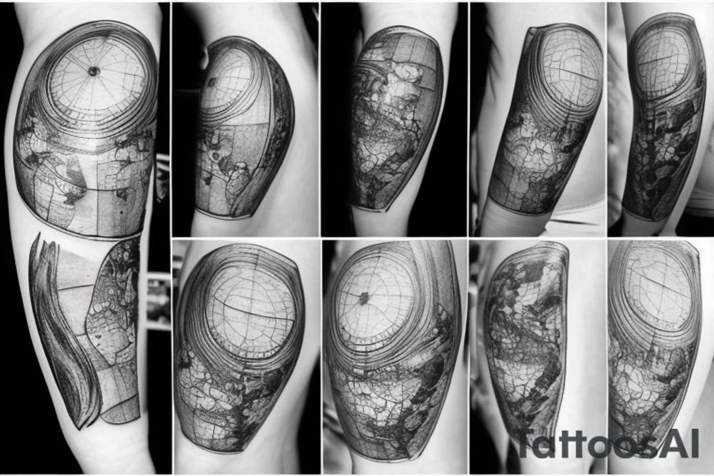 world map tattoo idea