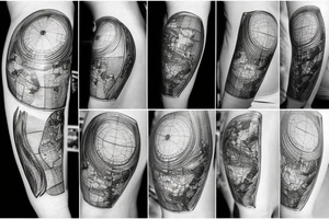 world map tattoo idea