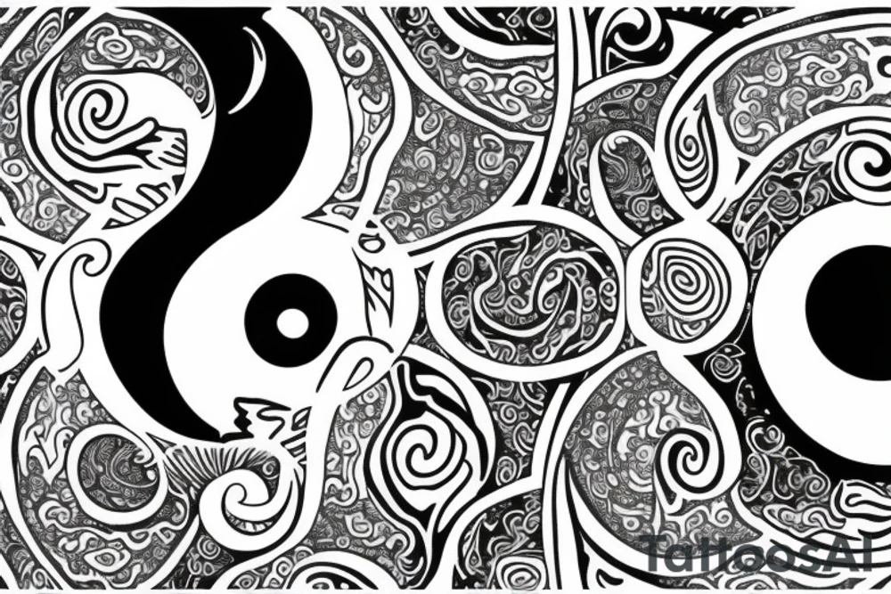 ying yang tattoo idea