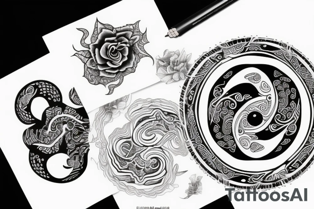 ying yang tattoo idea