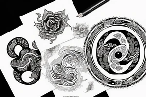 ying yang tattoo idea
