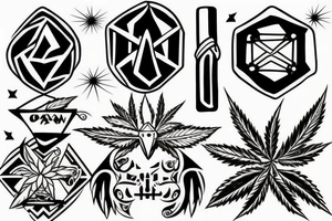 Outlaw country weed tattoo idea