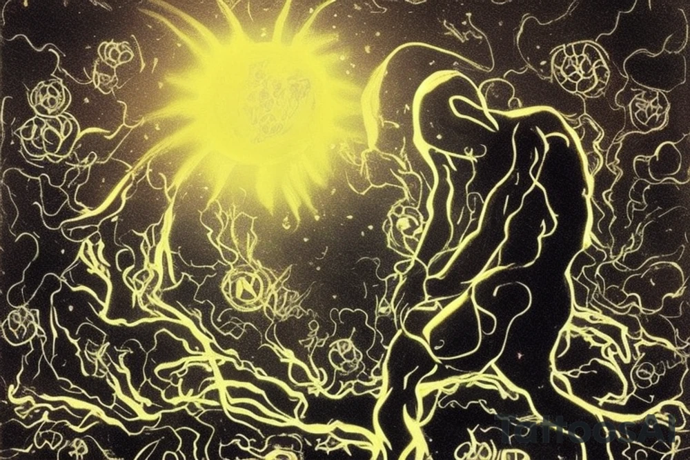 cosmos demons with the text "Out of the night that covers me,  black as the pit from pole to pole,  I thank whatever gods may be  for my unconquerable soul. In the fell clutch of circumstance I have not winced nor cried aloud. Under the bludgeoning of chance  my head is bloody, but unbowed. Beyond this place of wrath and tears looms but the Horror of the shade, and yet the menace of the years  finds, and shall find, me unafraid. It matters not how strait the gate,  how charged with punishments the scroll.  I am the master of my fate:  I am the captain of my soul." tattoo idea