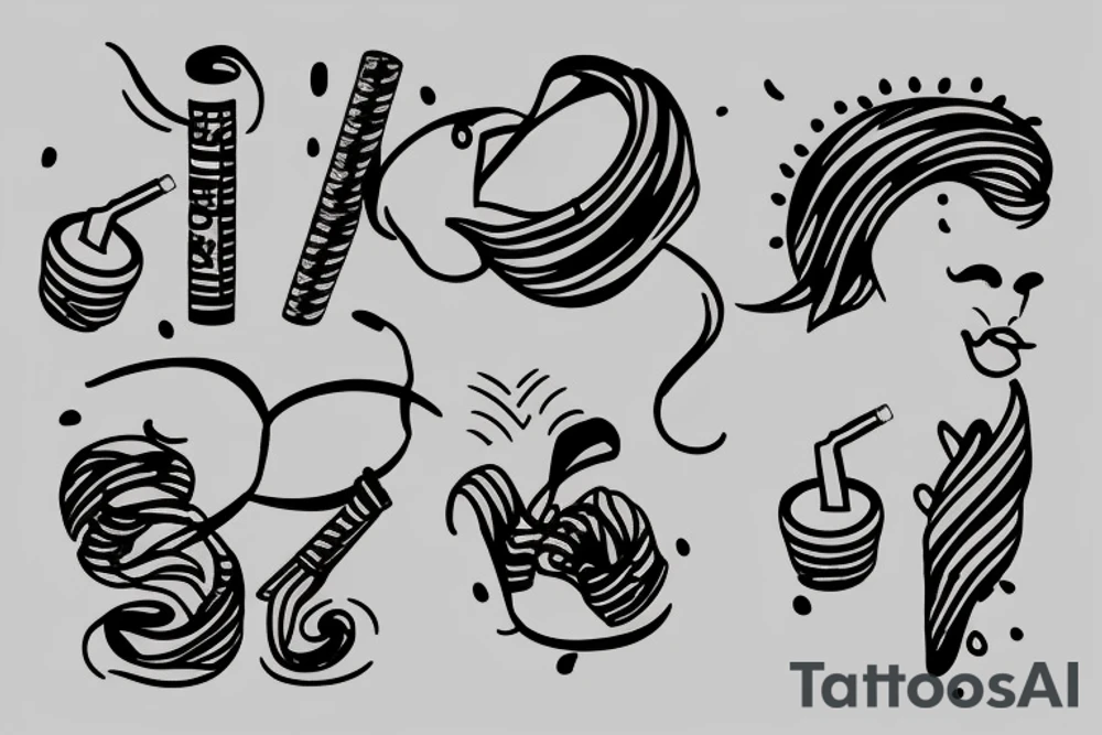 Two people sharing one cigarette tattoo idea