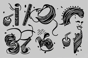 Two people sharing one cigarette tattoo idea