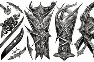 Intelligent sword tattoo idea