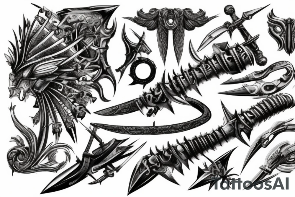 Intelligent sword tattoo idea