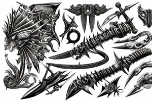 Intelligent sword tattoo idea