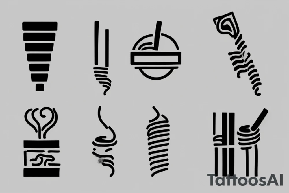 Two people sharing one cigarette tattoo idea