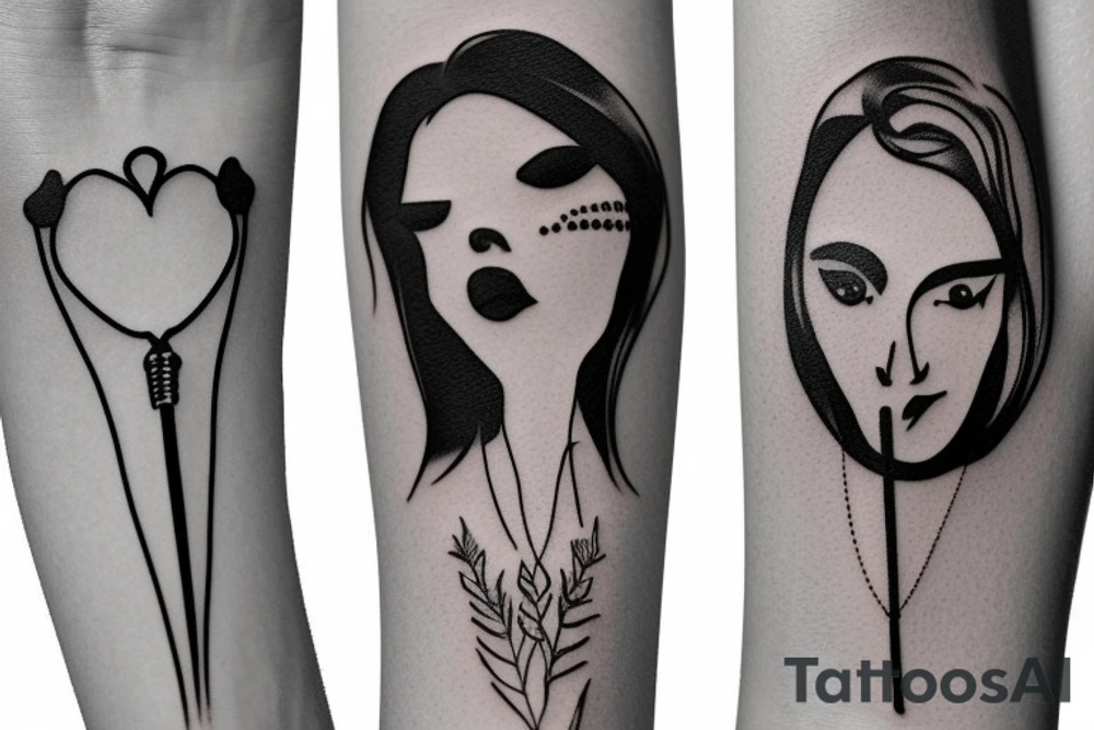 Two people sharing one cigarette tattoo idea