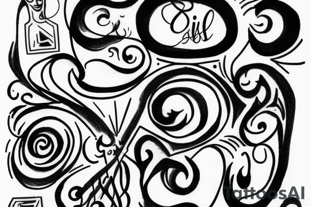 By his grace written in words tattoo idea