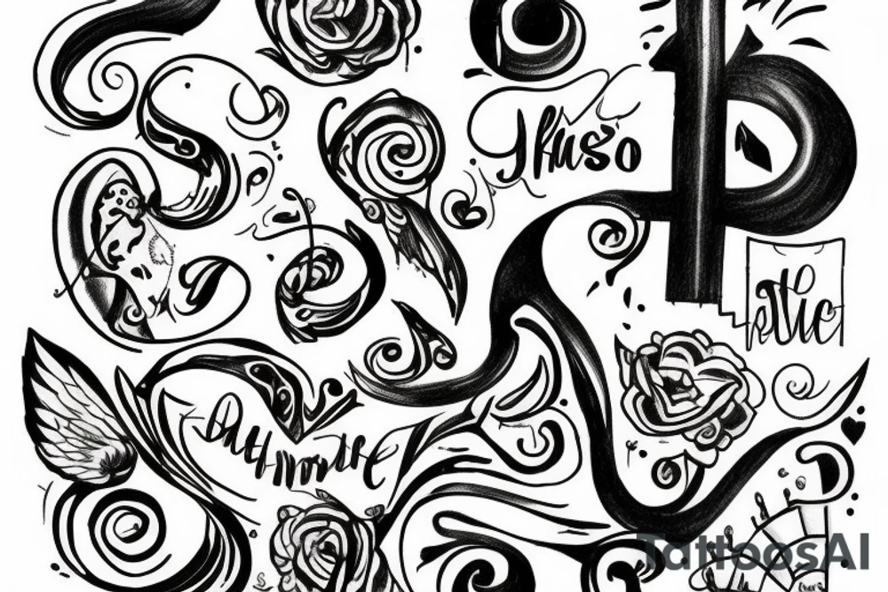 By his grace written in words tattoo idea